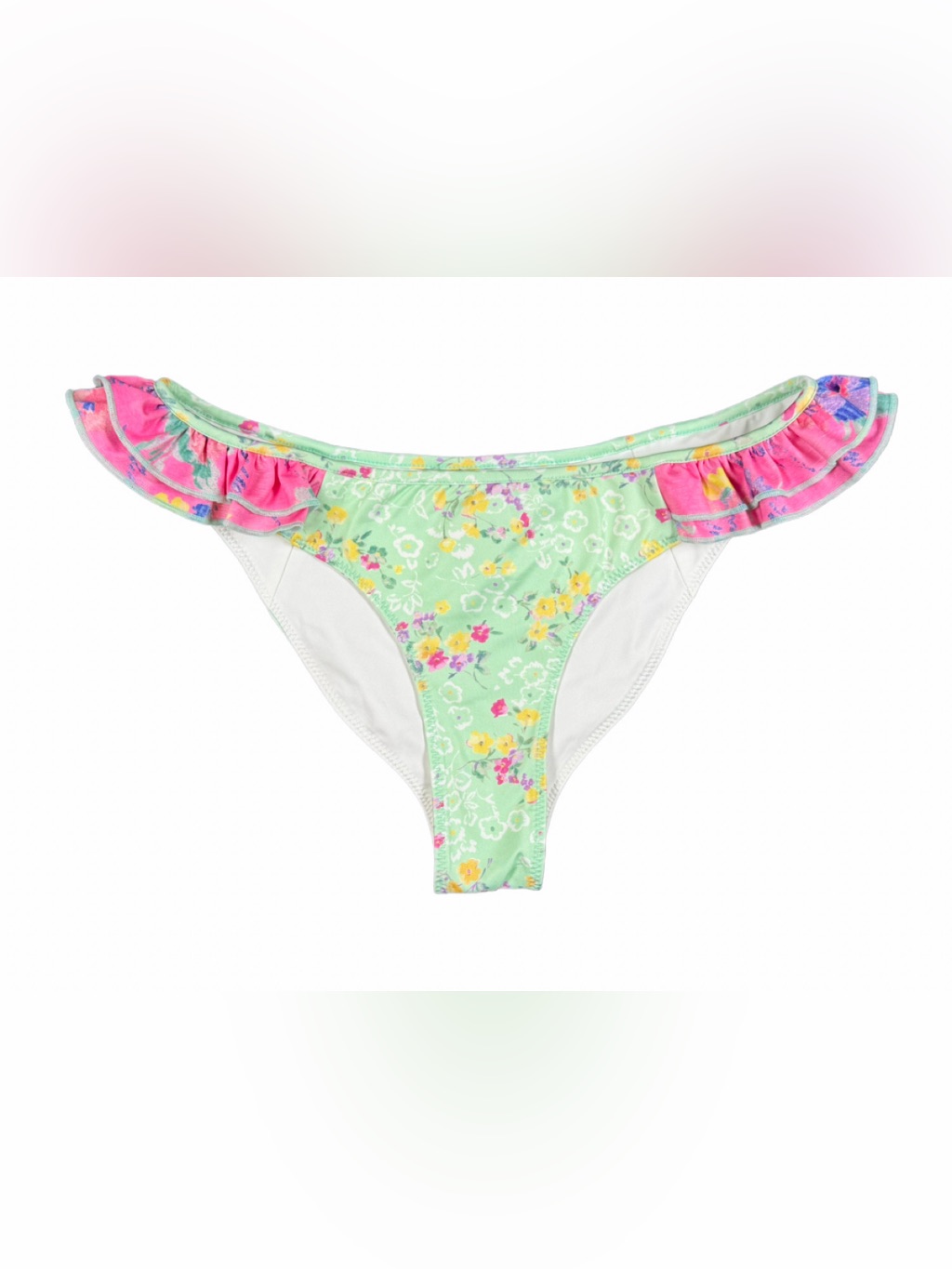 Loveshackfancy Floral Print Ruffle Bikini Bottoms- Xs